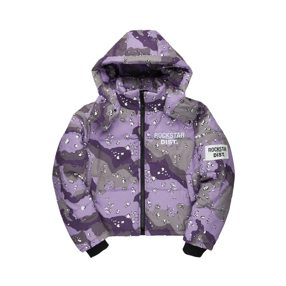 Rockstar‎ Original Women's Porchea Puffer Jacket Purple Camo Small New With Tags